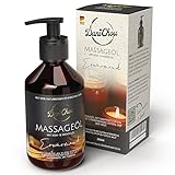DaniChou® Massageöl Erwärmend, 250ml mit Sojaöl & Mandelöl, 100% Naturkosmetik & ätherische Öle, Vegan, Massage Öl mit Kampfer für ein direkt wärmendes, entspannendes Gefühl auf der Haut