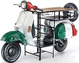 Kobolo Weinregal Anrichte Barregal Scooter Italia - Roller - grün-weiß-rot - 180x70x115 cm