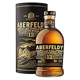 Aberfeldy 12 Jahre alter Highland Scotch Single Malt Whisky, 40% Vol., 700 ml, in edler Geschenkbox, im Eichenfass gereift, Noten von Honig, Früchten, Gewürzen, Vanille & ein Hauch Rauch, 70
