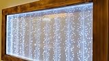 Aqua-Novelty Wasserwand Wandaquarium Zimmerbrunnen Sprudelwand -LED-Beleuchtung Holzrahmen Rustikal