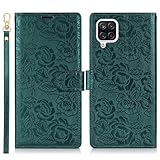 EITHNB Handyhülle Kompatibel mit Samsung Galaxy A42 5G Wallet Case, PU-Leder Magnetic Snap Flip Folio Case mit Kartenhaltern, Kickstand und Lanyard, stoßfester TPU-Innenschale(Blue)