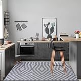 Carpeto Rugs Teppich für Küche, Esszimmer Flur - Kitchen Mat - Flachgewebe Sisal Küchenteppich Kurzflor, Geeignet für Fußbodenheizung - Beige Taupe 80 x 150 cm