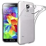 Verco Handyhülle für Samsung S5 Mini Case, Handy Cover für Samsung Galaxy S5 Mini Hülle Transparent Dünn Klar Silikon, durchsichtig