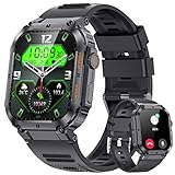 LIGE Smart Watch Herren, 1.32 INCH Runde Touchscreen Sportuhr mit 20 Sportmodi, Fitness Tracker mit Herzfrequenz/Blutsauerstoff/Blutdruck/Schlafüberwachung, wasserdichte Uhr für Android/IOS,Black