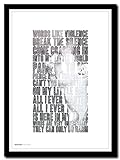 Depeche Mode – Enjoy The Silence – A3 Songtext Typografie Poster Kunstdruck, limitierte Auflage #2