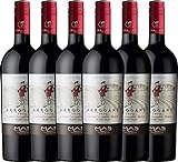 VINELLO 6er Weinpaket Rotwein - Ribet Red Cabernet Sauvignon Merlot 2020 - Arrogant Frog mit VINELLO.weinausgießer | 6 x 0,75 Liter