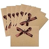 Kaimeilai 30 Stück Kraftpapier Umschläge, Vintage Kraft Briefumschläge mit Band Retro Kraftpapier in Hochwertiger Qualität Kraftkarte Recycelt für Grußkarten, Einladungskarten