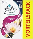 Glade Touch & Fresh (Brise One Touch), 3 Nachfüller für das Mini Spray, Raumduft, Relaxing Zen (3x10 ml)