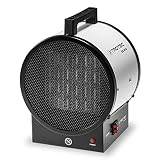 TROTEC Bauheizer elektrisch TDS 20 M – Heizleistung 1,5 kW / 3 kW – Elektroheizer Luftmenge 290 m³/h – Heizlüfter mit Thermostat, Keramik