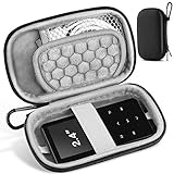 AGPTEK Schutzhülle für MP3-Player, 6,1 cm (2,4 Zoll), mit Metall-Karabinerhaken, für iPod Nano, iPod Shuffle, Schw