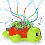 Wasserspielzeug Kinder Sprinkler Kinder Kiztoys,Sommer Wassersprinkler Spielzeug im Schildkröt Design für Garten Outdoor Aktivitäten,Sprühen Sie Wasserspielzeug für Kleinkinder Mädchen Jungen