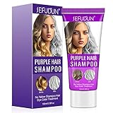 Blond Lila Toning Hair Shampoo Silbershampoo Anti-Gelbstich Purple Shampoo für blonde Haarfärbemittel intensive Haarpflege Damen Pflegeshampoo für trockenes strapaziertes und geschädigtes Haar