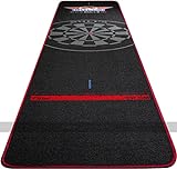 Bull's NL Dartmatte Dartteppich Carpet Mat 65 cm x 300 cm Black-Red