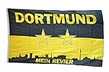 Flaggenfritze® Flagge Fanflagge Dortmund Mein Revier Sterne - 90 x 150 cm