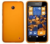 mumbi Hülle kompatibel mit Nokia Lumia 630 / 635 Handy Case Handyhülle, transparent orange