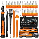 JOREST 38Pcs Feinmechaniker Schraubendreher Set, Mini Werkzeug Kit mit Torx T1 T2 T3 T4 T5, TR6 T7 T8 T9 T10 T15, Triwing Y00, Stern P2 P5, -1.0/2.0, usw, für Switch, PS4, Laptop, Xbox, Brillen, U