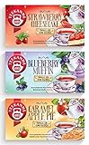 Teekanne Früchtetee 'Sweeteas' 3er Set - Strawberry Cheesecake, Blueberry Muffin, Caramel Apple Pie (3 x 40,5g) von Teekanne