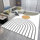 NW Modern Line Living Room Rectangular Carpet Home Sofa Carpet Fresh Bedroom Floor Mat Large Area Home Bay Window Mat