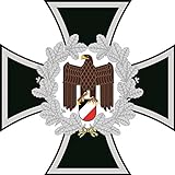 U24 Aufkleber Eisernes Kreuz mit Adler Deutschland Autoaufkleber Sticker Konturschnitt