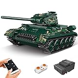 Mould King 20015 Technik Panzer Bausteine Modell, Ferngesteuert Tank für Erwachsene und Kinder, Panzer Spielzeug Bausatz mit Fernbedienung und App Dual Control