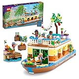 LEGO 41702 Friends Hausboot, Spielzeugboot für Jungen und Mädchen ab 7 Jahren mit Garten, 4 Mini-Puppen und Tierfigur, von Natur inspiriertes Geschenk