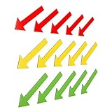 SMILEYBOARD - Bunte Magnet-Pfeile - 15 Stück - 6 cm lang - Farben: rot - gelb - grün