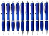 StillRich Industries Ergonomischer Kugelschreiber 10 Stück | Premium Kulli sorgt für einfaches & weiches Schreiben | Blauschreibender Kugelschreiber als optischer Hingucker (10, Blau)