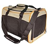 Kurgo Wander Tragetasche für Hunde, Mit speziellem Hundefach, Für Haustiere bis zu 8 kg geeignet, Sand/Orange/Schw