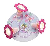 Elobra Kinderzimmerlampe Prinzessin Lillifee Ballonschaukel, Wand- und Deckenleuchte, Holz, rosa, 130926, 50 x 50 x 8 cm