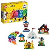 LEGO 11008 Classic Bausteine – Bunte Häuser, Konstruktionsspielzeug für Kinder ab 4 Jahren mit 6 einfachen Modellen, kreatives Geschenk zum Bauen