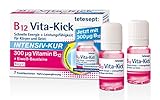 tetesept B12 Vita-Kick 300 µg Trinkampullen – Intensiv-Kur mit hochdosiertem Vitamin B12 & Eiweißbausteinen - Himbeergeschmack – 1 Packung à 7 Trinkfläschchen (Nahrungsergänzungsmittel)