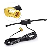Eightwood DAB+ Antenne SMB Adapter DAB Auto Radio Antenne Patch Aerial Glas- Mount Windshield Antenne mit SMB Right Angle Plug 3 Meter 9.8ft Antenne für Auto Radio MEHRWEG