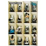 Poster Toilet.Cam 2 klo poster - Papier 61 x 91.5 cm Khaki Toilette Humor