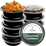FITPREP® - Runde Meal Prep Boxen im praktischen 10er Pack, 1 Fach - perfekt für Meal Prep.