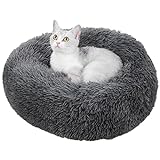 Beruhigendes Hundebett | Donut Round Cuddler Fluffy Pet Bed Kleine Größe für Indoor,Anti-Bett Plüschbett für Tierwäsche Luxus Generic