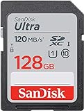 SanDisk Ultra 128GB SDXC Speicherkarte, von bis zu 120 MB/s, Class 10, UHS-I, V10