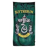 Elbenwald Harry Potter Strandtuch mit Slytherin Häuser-Wappen Motiv 90x180cm grün