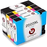 Uoopo 2500XL Kompatibel für Druckerpatronen Canon PGI-2500XL PGI-2500 XL für Canon Maxify iB4050 iB4150 MB5050 MB5150 MB5155 MB5300 MB5350 MB5400 MB5450 MB5455, Multipack (Schwarz, Blau, Rot, Gelb)