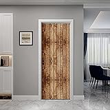 LBMT Umwelttür Aufkleber 3D Holz Textur Aufkleber Hintergrund Dekorative Wandaufkleber Holz Tür Renovierte Wandgemälde-XL (47.5X215Cmx2Pcs)