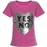 Kinder Mädchen Wende-Pailletten T-Shirt Bluse 21355 Pink Größe 152