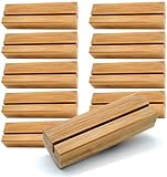 BO LIFE 10 Stück Holz Fotohalter/Kartenhalter aus Bambus sind funktional. Die Tischkartenhalter sind dekorativ und stehen sicher.