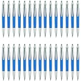30 Stück Ergonomischer Kugelschreiber Druckkugelschreiber Kugelschreiber Set Kugelschreiber Personalisiert Kugelschreiber Kunststoff Kugelschreiber Blau für Einfaches Weiches Schreiben Tinte Blau