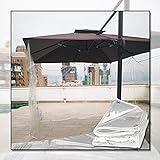 XKUN Transparente Abdeckplane, wasserdicht, weiche Folie, PVC-Kunststofffolie mit Ösen für Balkon, anpassbar (Farbe: Transparent, Größe: 2,1 x 6 m)