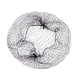 50-teiliges Haarnetz, unsichtbares, elastisches Netz, wiederverwendbares Knoten-Haarnetz für Ballett, Tanz oder Lebensmittelservice, 20, 50 cm, Schwarz Bonding Lösungsmittel (Black, One Size)