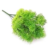 Kadimendium Gefälschte Blätter künstliche Algen Elegante simulierte Plastikpflanze für Heimtextilien(Seaweed Grass Dark Green)