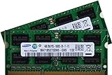 8GB Dual Channel Kit 2x 4 GB SAMSUNG Original 204 pin DDR3-1333 PC3-10600 CL9 SO-DIMM für aktuelle DDR3 i5 + i7 Notebooks mit DDR3-1333Mhz Unterstützung