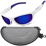 Sonnenbrille Herren Polarisiert Sport Brille - Sportbrille für Men & Damen zum Fahren Radfahren Golf Angeln Laufen Segeln Skifahren, UV400-Schutz, Leichter, langlebiger TR90-Rahmen, Hartschalen-Etui