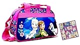 Die Eiskönigin Disney Frozen ELSA & Anna - Kinder Reise-Tasche/Sporttasche/Kindergarten-Tasche (34 x 22 x 21 cm) Sticker
