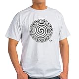 CafePress Spiral Strength Light T-Shirt Baumwolle Gr. M, aschgrau