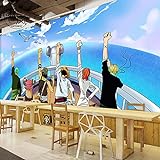 Tapeten Anime ONE PIECE Comic Hintergrund Wand 3D Schlafzimmer übergroße Wohnzimmer Esszimmer Dekoration Farbe-400*280CM(W * H)